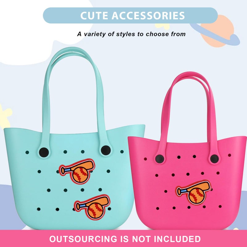 Lckaey Rubber Beach Bag Accessories-PVC Rubber decoration-for EVA Purse Bogg Inserts Y064figure 30 - Image 2
